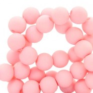 Acrylic beads 6mm Matt Seashell pink